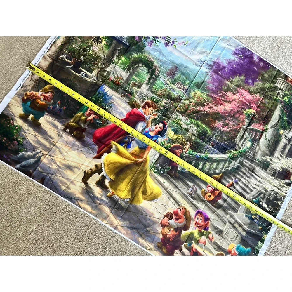 Snow White Dancing In The Sunlight Fabric Panel Disney X Thomas Kinkade Studios
